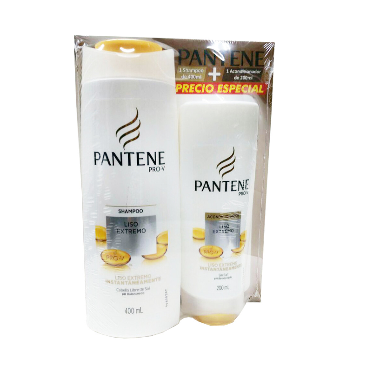 Pack Shampoo 400ml + Acondicionador 200ml PANTENE - Liso Extremo 