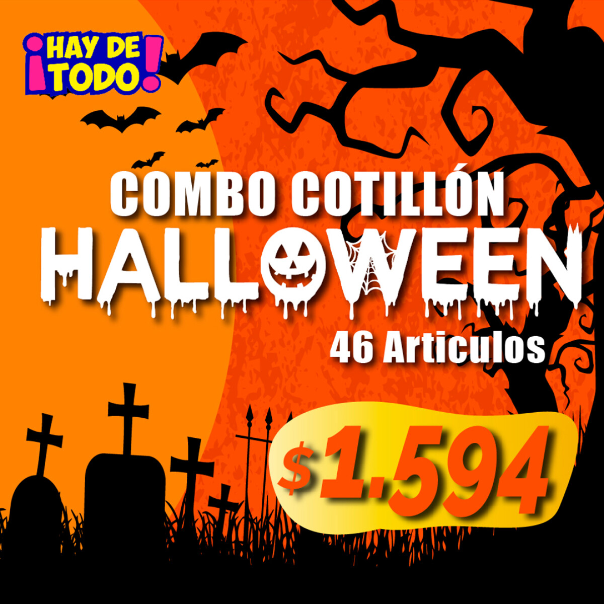 Combo Halloween 46 Articulos 