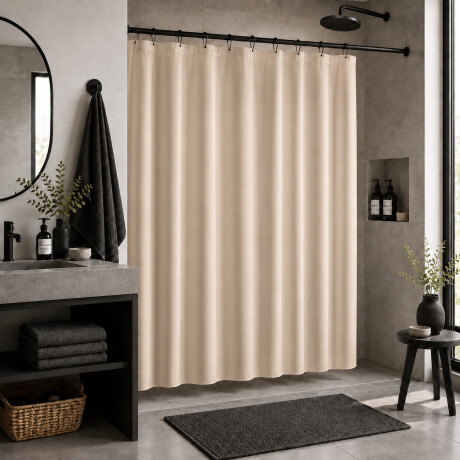 Forro de Cortina de Baño 180x180cm Beige