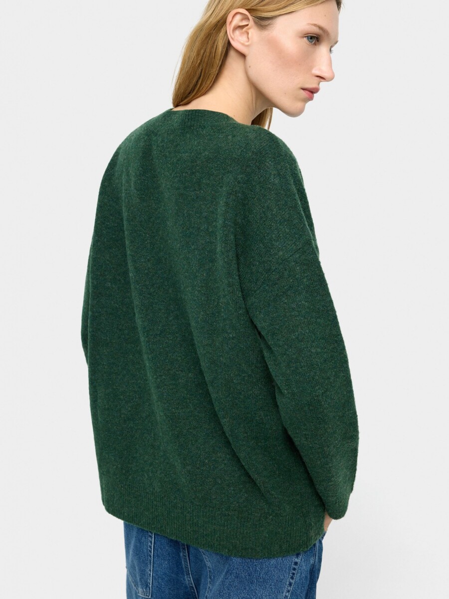 Jersey De Punto Con Detalle De Cristales verde
