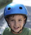 Casco Infantil Con Luz Micro Talle Único Azul