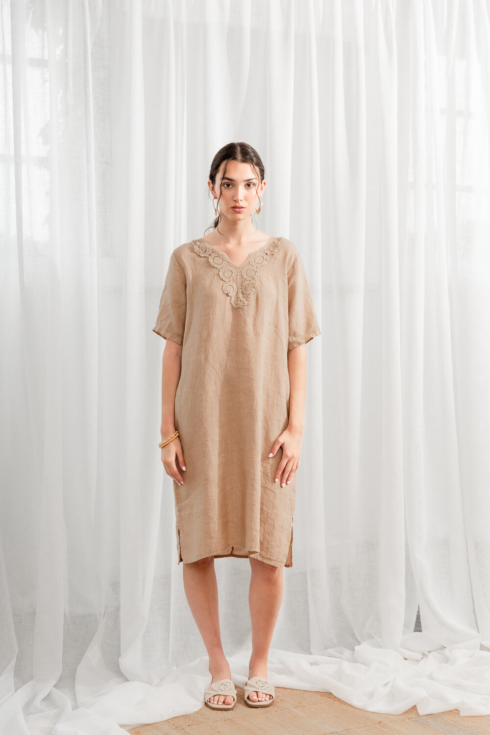 Vestido Cinzia Taupe / Mink / Vison