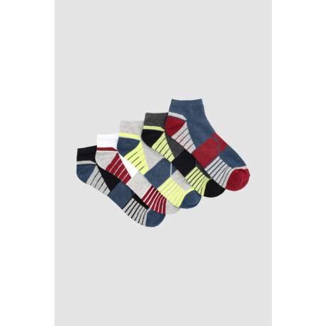 Pack x5 medias cortas deportivas combianadas Variante 39