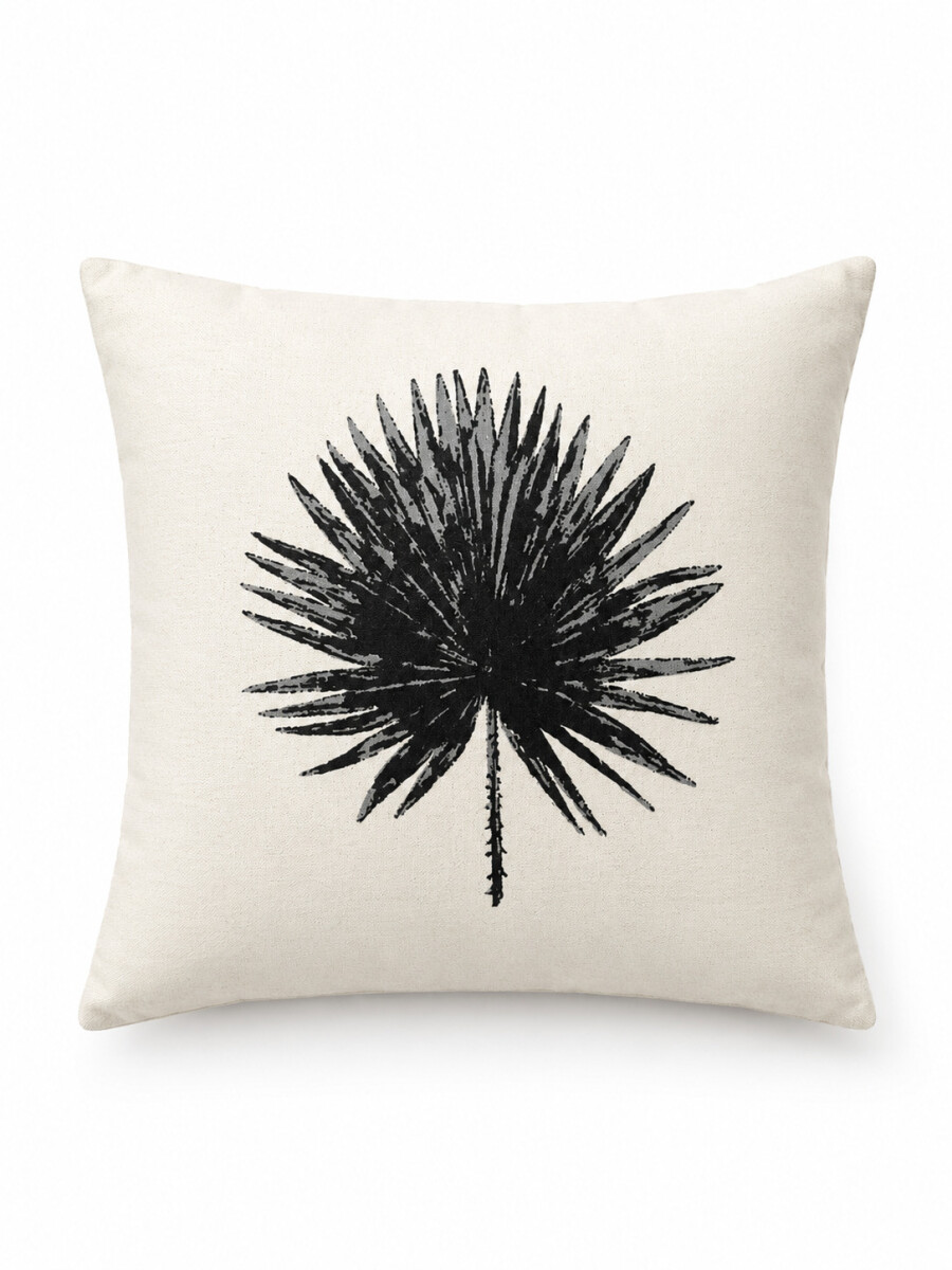 FUNDA ALMOHADON LILLE BOTANIC - NEGRO 
