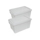 Set x2 Caja organizadora 70lts con tapa BLANCO