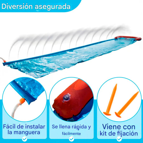 Deslizador Tobogán Agua Inflable Curvo 85x478 Jilong Deslizador Tobogán Agua Inflable Curvo 85x478 Jilong