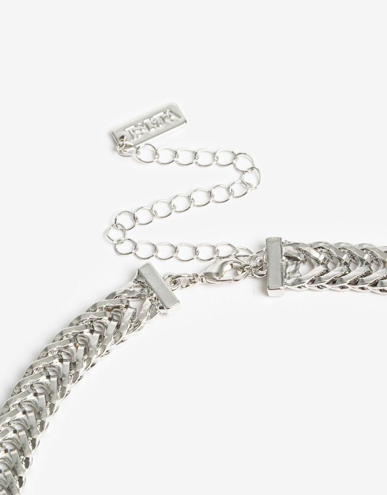 Collares Cortos Metal Collares Cortos Cadena De Metal - Plateado Rodio