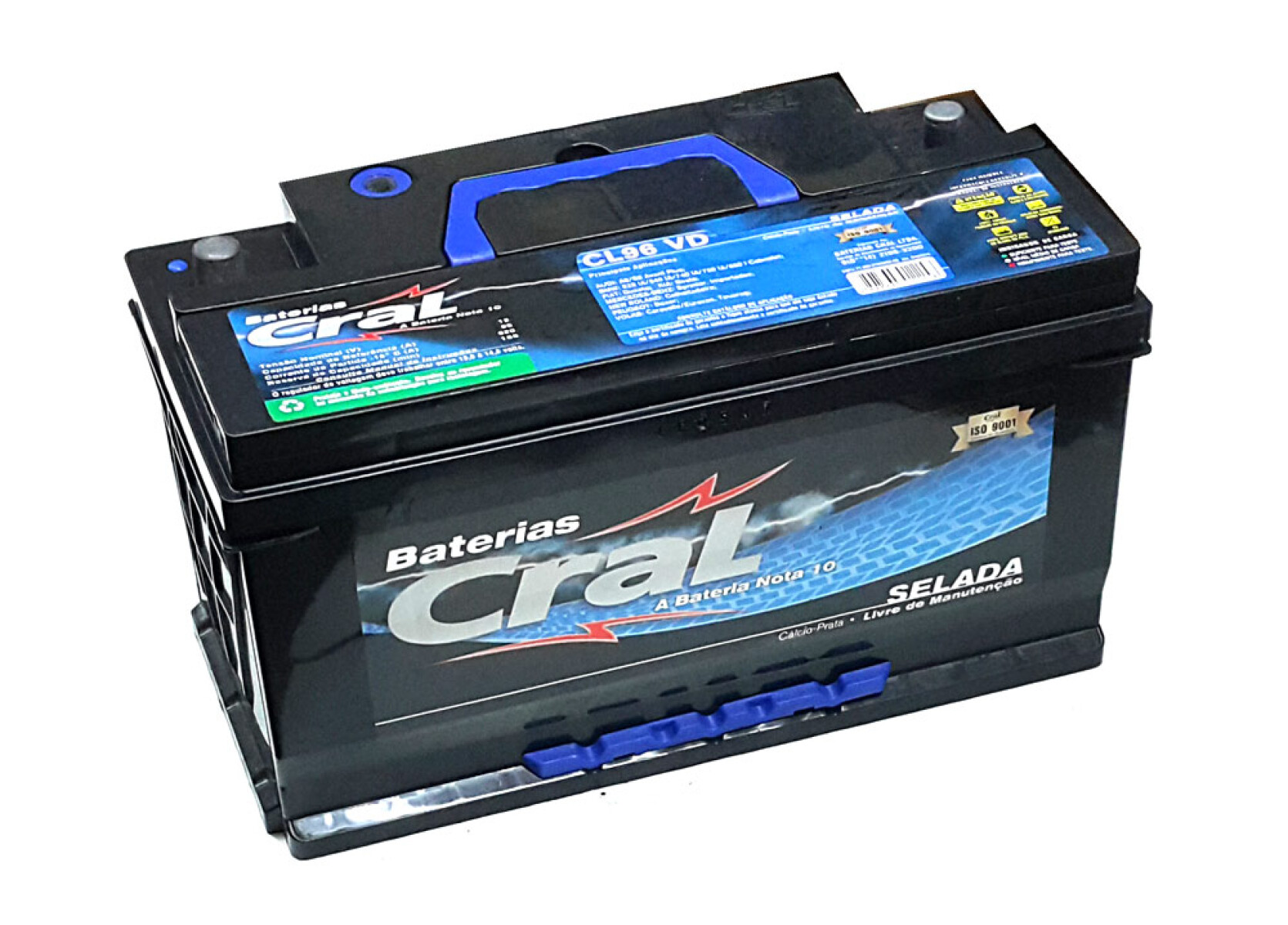 BATERIA - FREE 12V 96Ah 700CCA +DER 369-176-189MM CRAL 