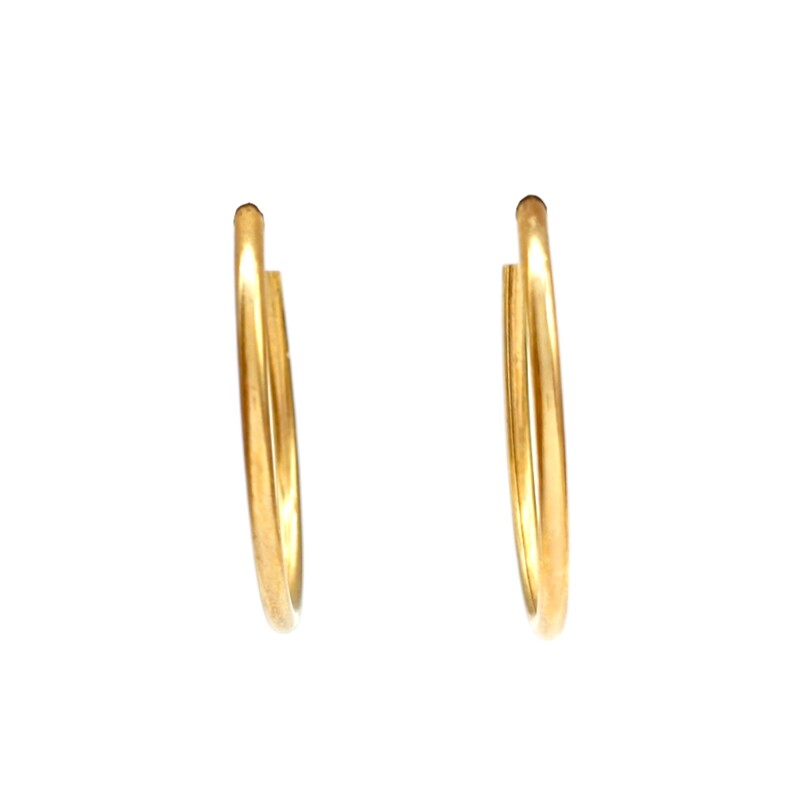 Caravanas aros de oro finos- Oro bajo - Sin piedra- CA8044 sinpiedra