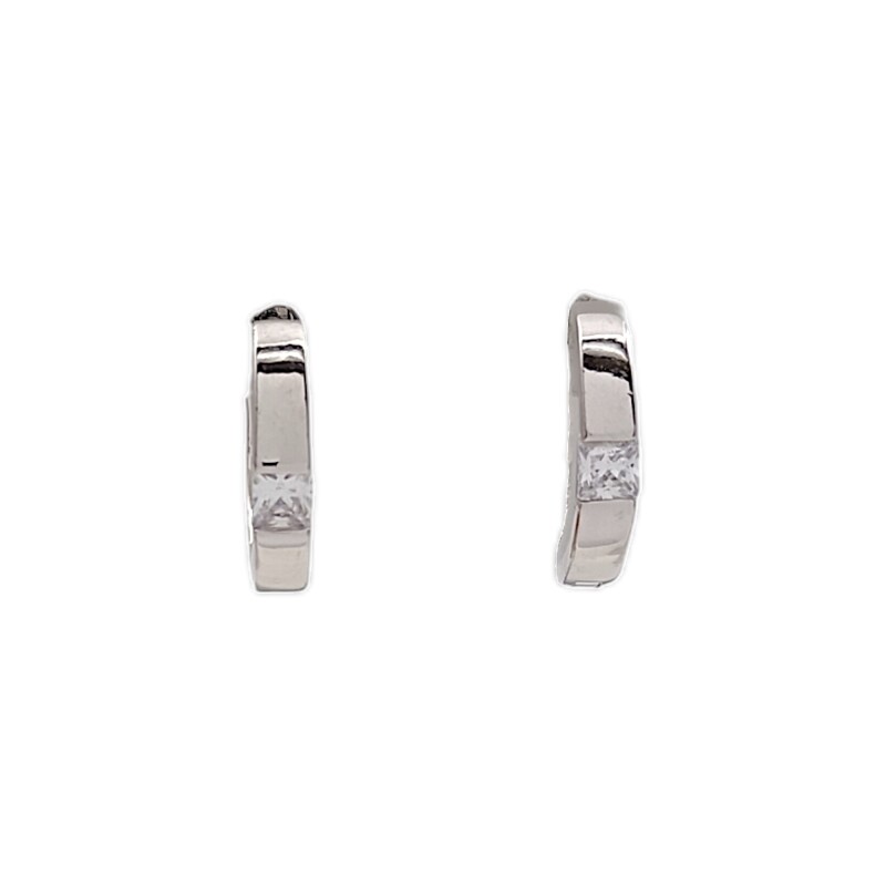 Caravanas Aros-Plata 925-Piedra Zirconia-CA3077 conpiedra