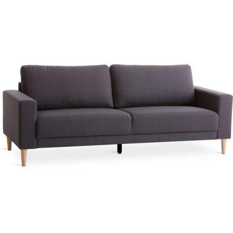 Sofa Egense 3 Cuerpos Tela Gris Oscuro