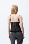TOP ARAUCHA Negro Florcitas