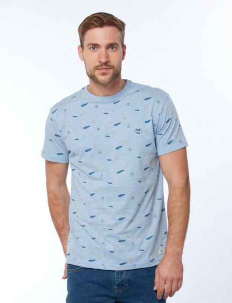 REMERA ESTAMPADA Azul