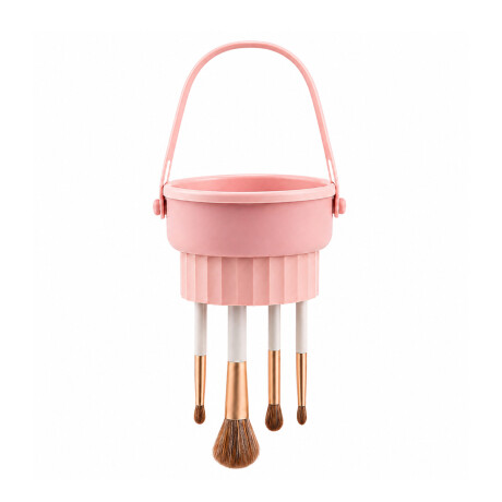 Organizador y Limpiador de Brochas Rosado