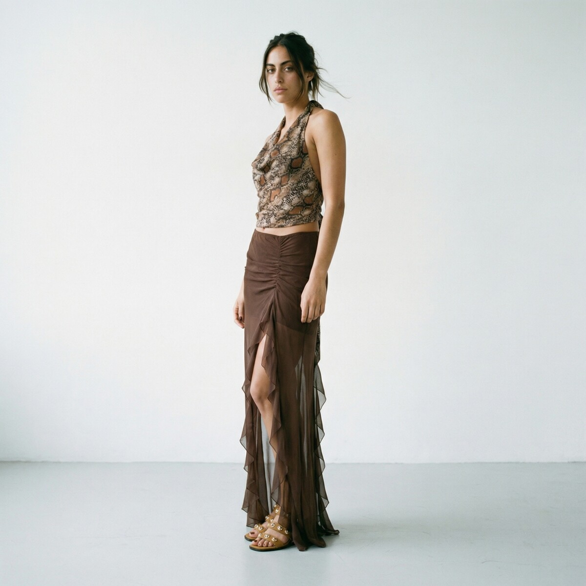 Falda Monet - MARRON 