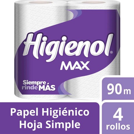 Higienol Papel Higiénico Max 90m X4 Higienol Papel Higiénico Max 90m X4