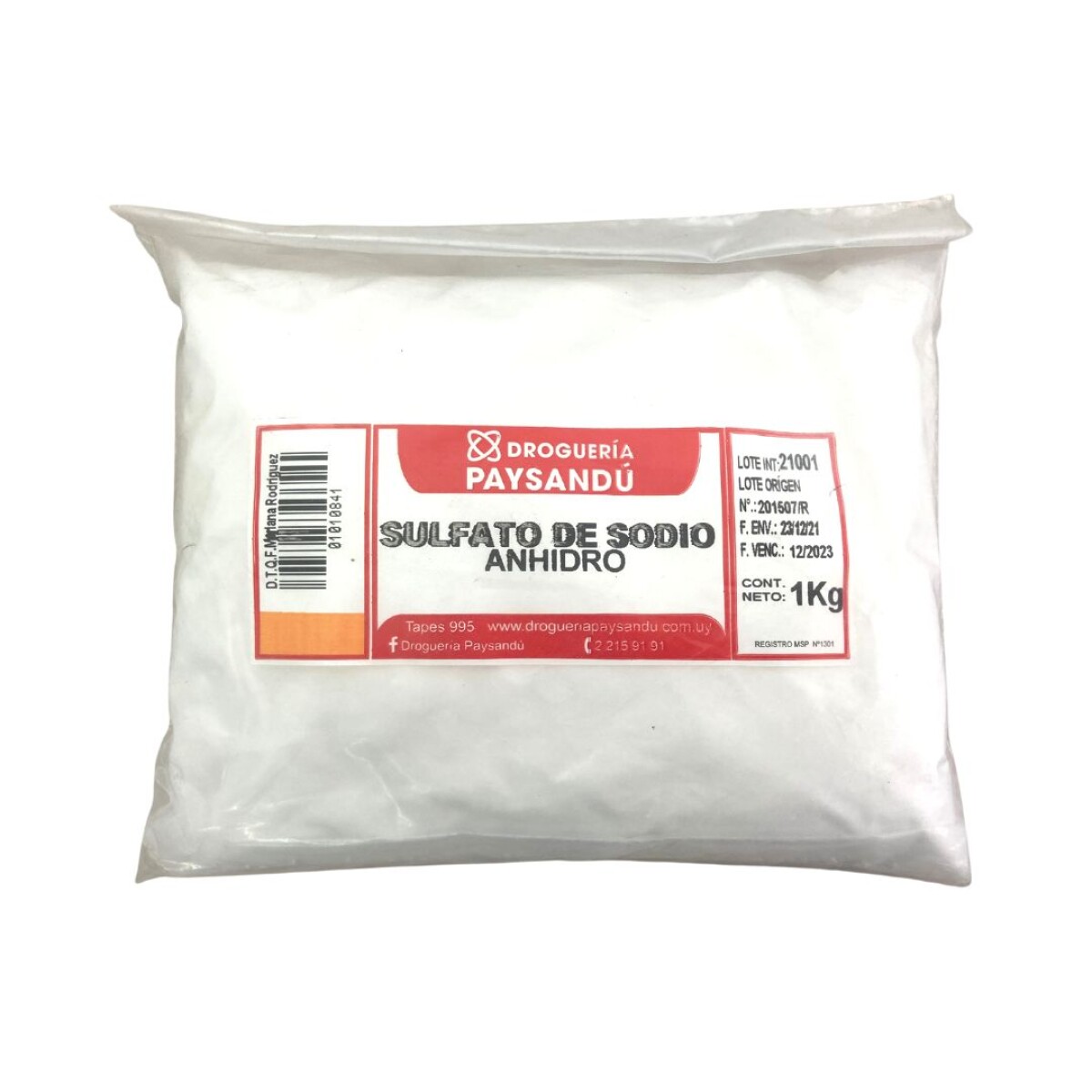 Sulfato de sodio anhidro - 1 kg 