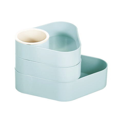Organizador tres pisos celeste