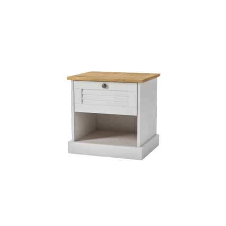 Mesa de Luz 1 Cajion Li­nea Valenciana Blanco