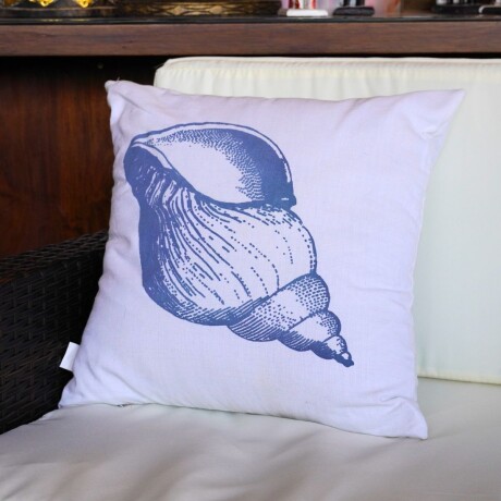 Funda de tela para almohadón con diseño marino Funda de tela para almohadón con diseño marino
