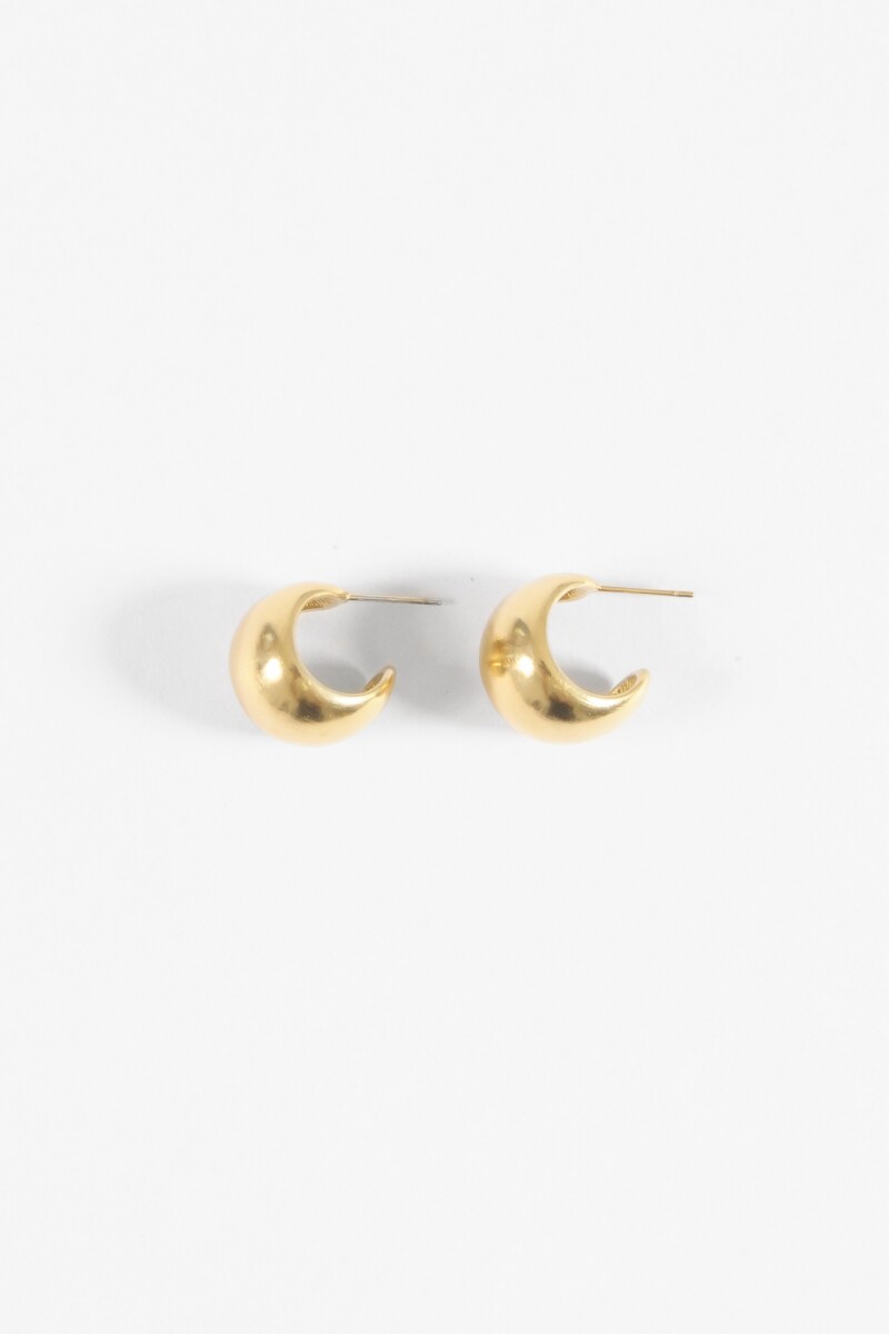 Aros acero curva dorado