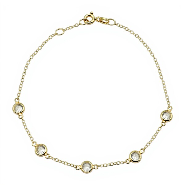 Pulsera Solitarios-Oro bajo-Zirconia-PU8060 conpiedra