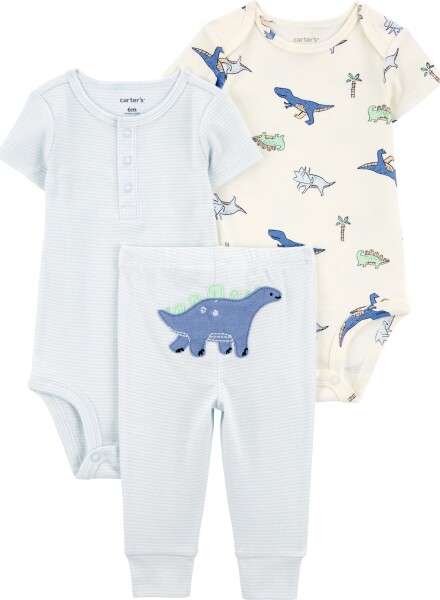 Set 3pc pant y 2bodies mc dinos alg niño-bb carters Variante unica