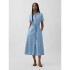 SS MIDI SHIRTDRESS - LT AVERY LIGHT WASH