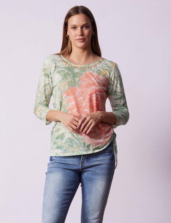 Blusa Flor VERDE/MULTI