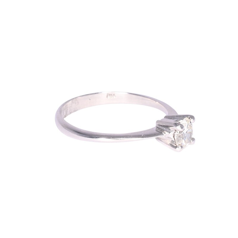 Anillo solitario 18 k blanco con brillante engarce 4 puntas Anillo solitario 18 k blanco con brillante engarce 4 puntas