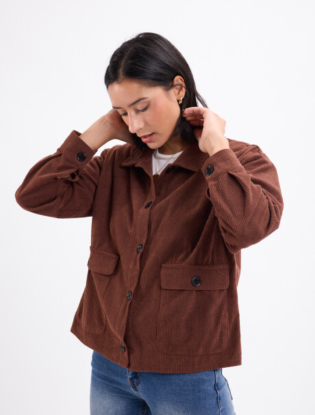 Campera pana Aluna marron