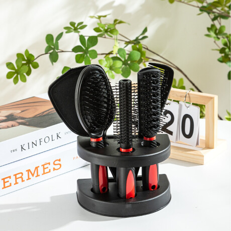 Set De Cepillos Para Cabello Completo Rojo