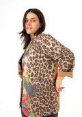 Chaqueta de gamuza con frida Chaqueta Gamuza con frida print