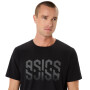 ASICS Hex Graphic Cotton Blend Tee - Hombre Performance Black