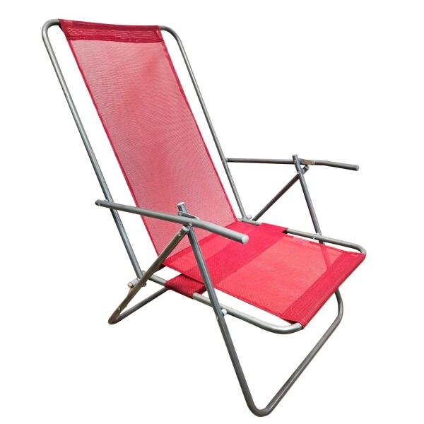 Silla Plegable Playera Baja Reposera Jardin Camping Aluminio Color Variante Rosa
