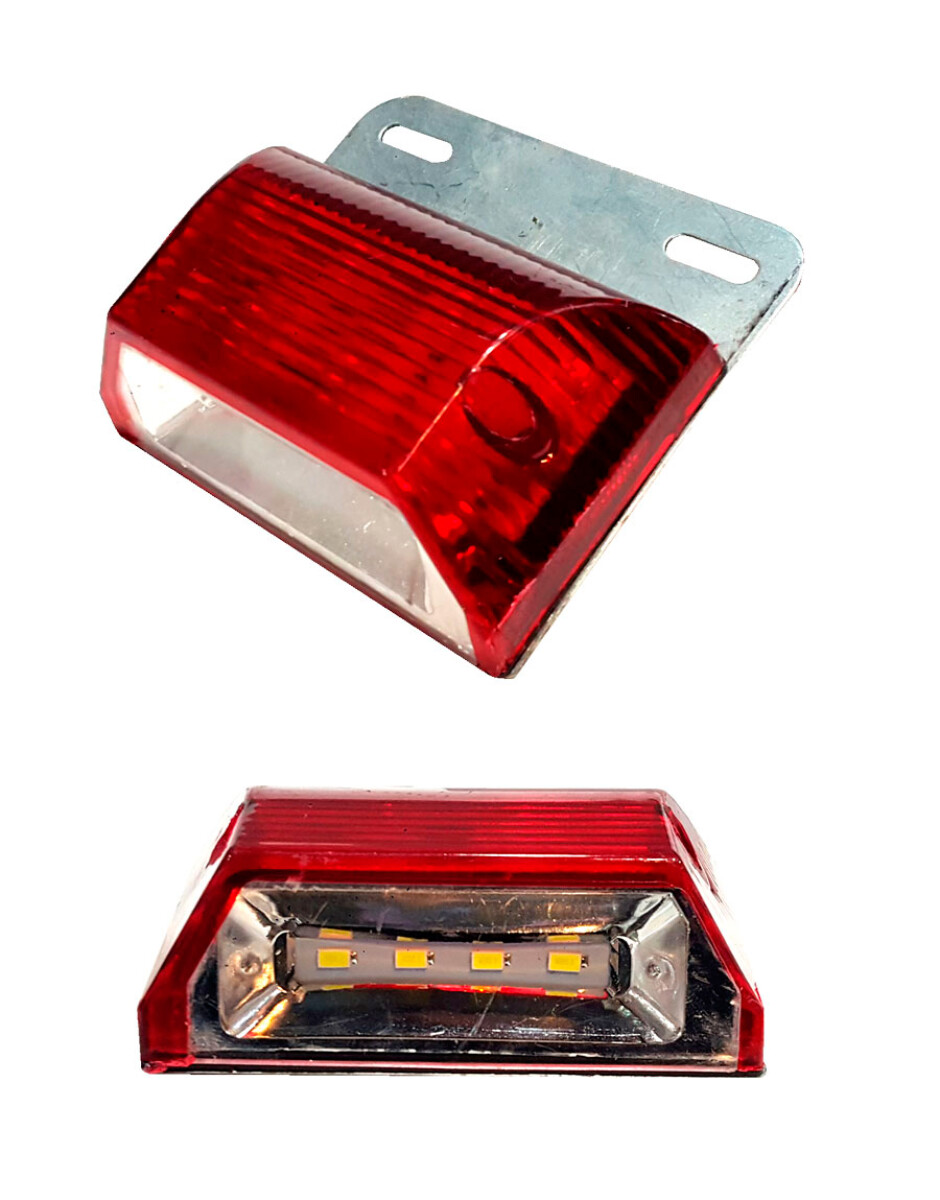 FAROL - LATERAL LED 24V ROJO C/LED PISO 10X6CM - 