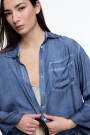 CAMISA BOLSILLO ML Azul