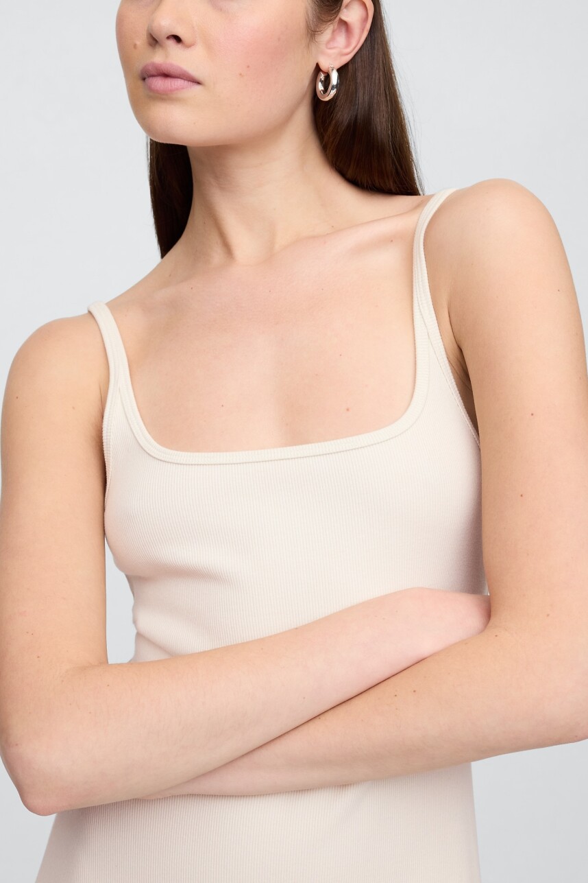 Vestido Mini Rib Mujer Chino