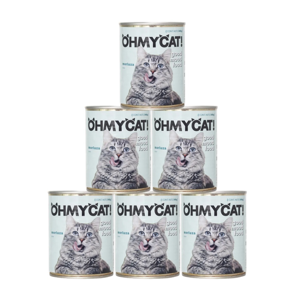 KIT x6 OH MY CAT! MERLUZA X 340 GR. 