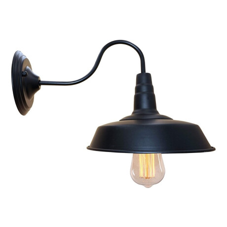Aplique Galponero Estilo Industrial Vintage Spot 36cm Negro