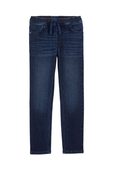 Pantalón jean, estilo deportivo, azul oscuro. Talles 6-14 Sin color