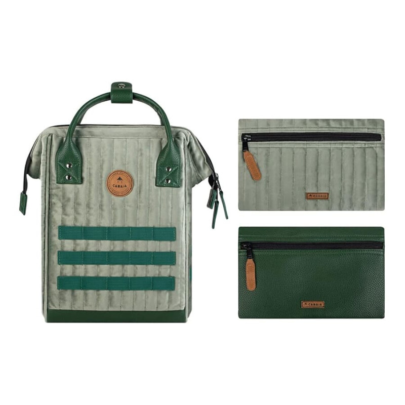 Mochilas - Cabaia - Cabaia Mochila CALCUTTA S 12L de Mujer - CABA-QUIL-CA01 Gris-verde