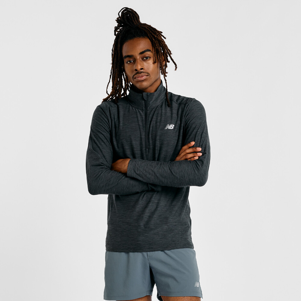 Space Dye 1/4 Zip - Hombre Black
