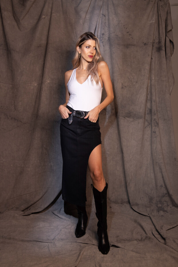 Falda Midi Utah negro