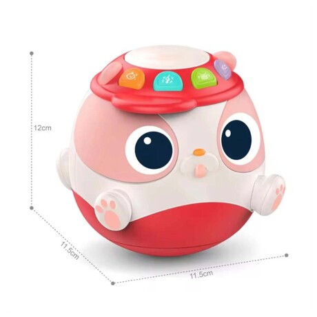 Tambor Balancín Musical Huanger con Luz Sonidos ROJO