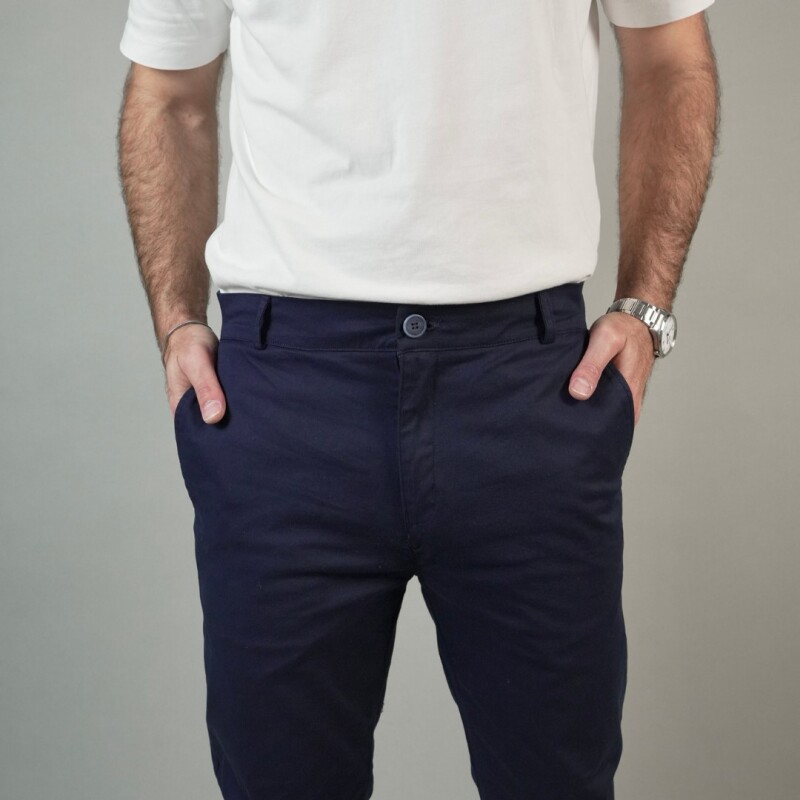 Pantalón chino verano Azul