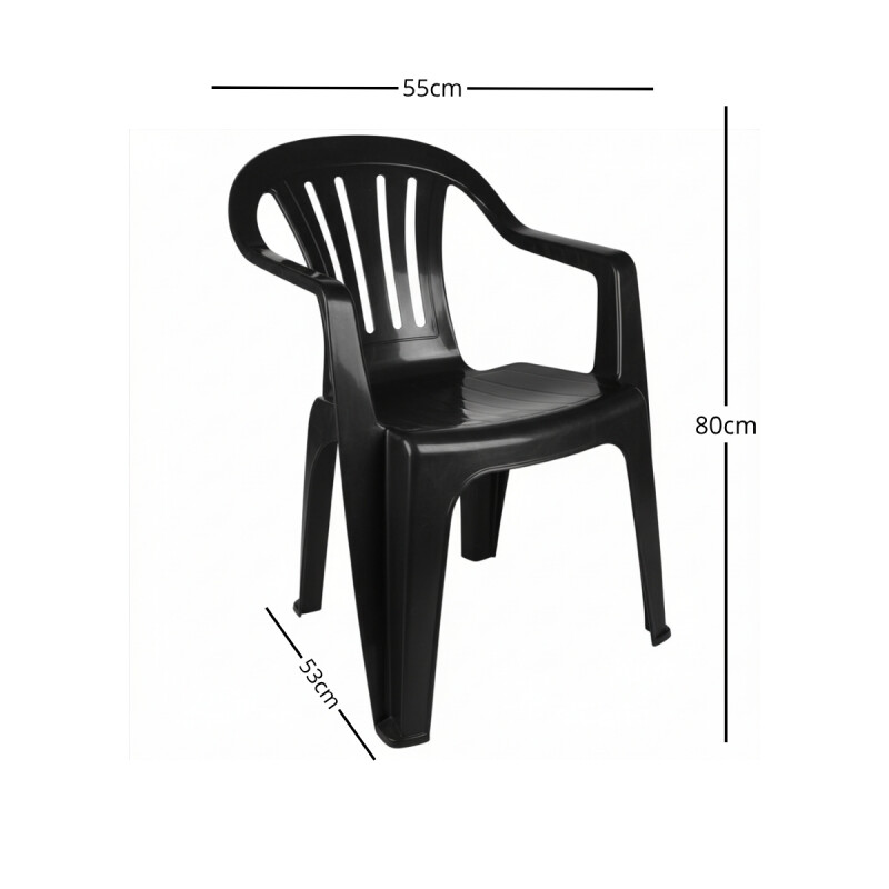 Set x4 Sillas Bela Vista con apoya brazos NEGRO