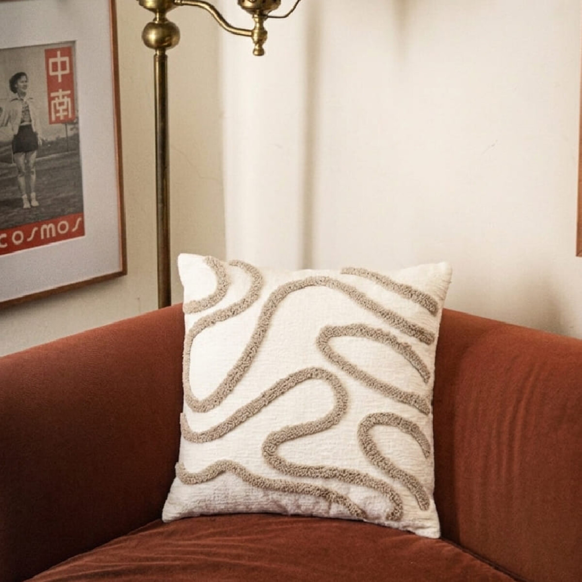 Almohadón formas - beige 