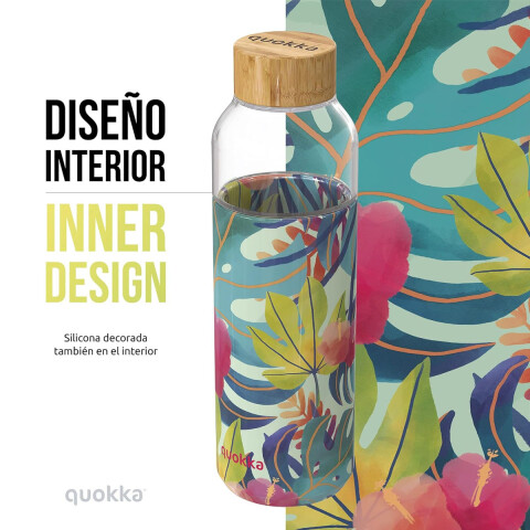 Botella de Cristal Quokka Flow Tropical