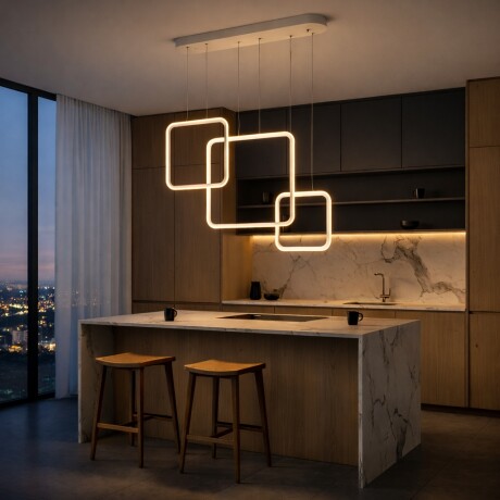 Colgante led lineal tres marcos verticales 58W Dimerizable Colgante led lineal tres marcos verticales 58W Dimerizable